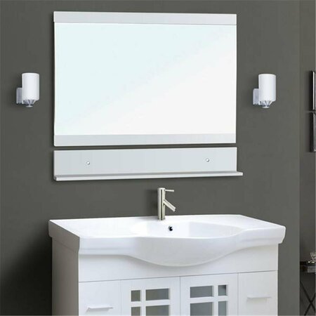 COMFORTCORRECT Solid Wood Frame Mirror, White CO2805617